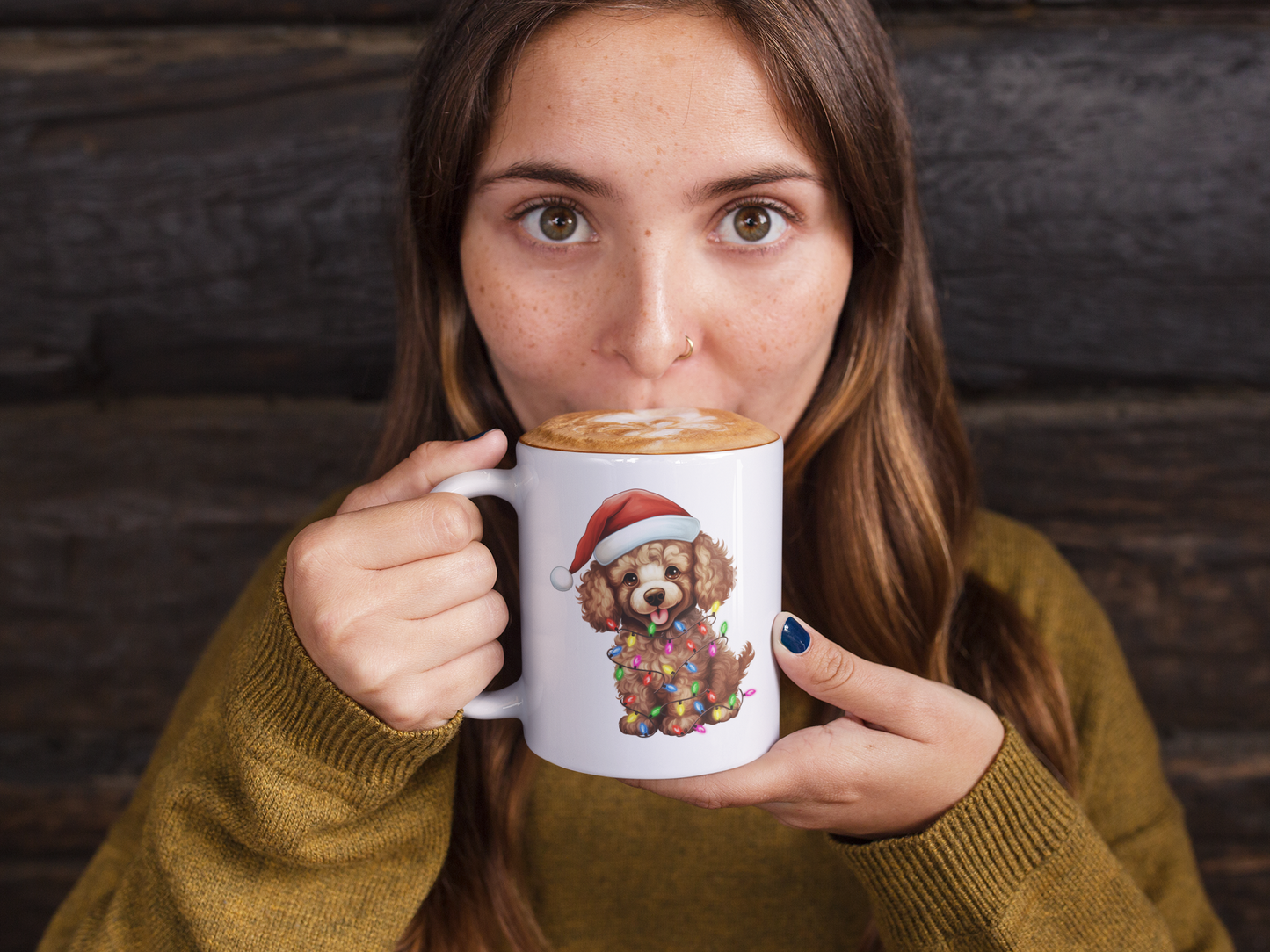 Christmas Puppy 11oz Coffee Mug,  Christmas Gift Mug, Christmas Coffee Mug