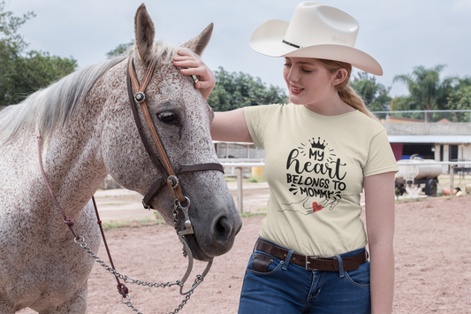 My Heart Belongs To Mommy! Mothers Day T-shirt BELLA CANVAS Short Sleeve Tee